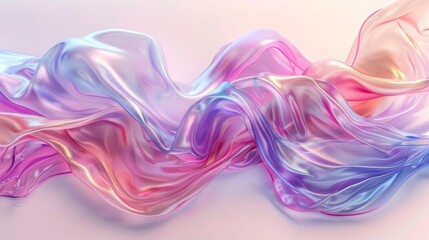 Obraz premium A long, flowing piece of fabric with a purple and pink hue