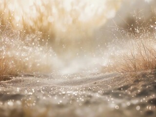 snow on the window