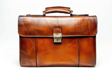Briefcase, brown leather