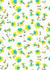 abstract, vector, monochrome, big flowers, all over textiles design, illustration digital image can be used for wrapping paper