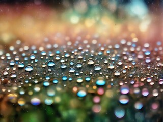 water drops on a glass