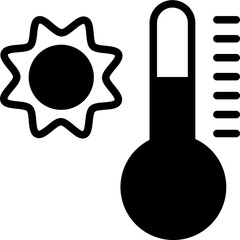 Temperature Glyph Icon Design Vector