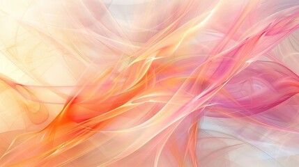 Abstract colorful waves flowing gracefully across a serene light background