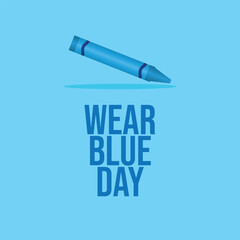 vector graphic of wear blue day good for wear blue day celebration. flat design. flyer design.flat illustration.
