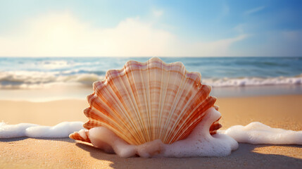 Beautiful shells on the beach