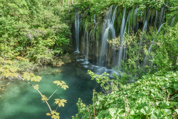 Landscape View Of The Beautiful Plitvice Lakes National Park At Summer, Croatia