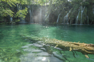 Landscape View Of The Beautiful Plitvice Lakes National Park At Summer, Croatia