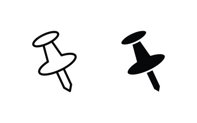 push pin icon vector