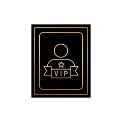 VIP card icon design isolated on white background. Vector illustration