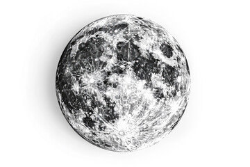 A luminous full moon captured in high detail