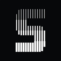 Letter S Alphabet Abstract Monogram Line Art Logo Vector Illustration