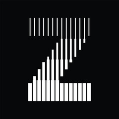 Letter Z Logo with Abstract Line Pattern