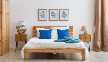 Homestead Haven: Rustic Bed in Farmhouse Interior