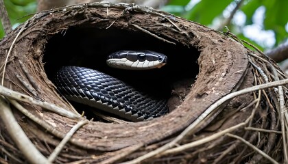 a hooded cobra guarding its nest upscaled 8