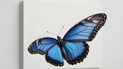 the butterfly on a paper