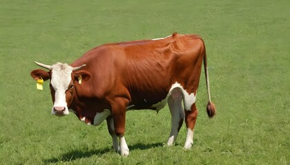 A Cow With Its Tail Swishing To Shoo Away Flies