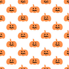 Halloween pumpkin surface pattern design