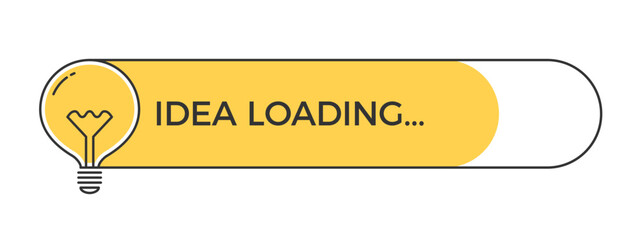 Idea loading concept with light bulb icon, vector eps10 illustration © PixMarket
