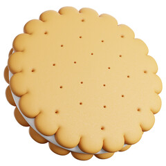 3d render of sandwich cookie.