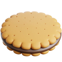 3d render of sandwich cookie.
