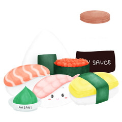 Sushi cartoon cute