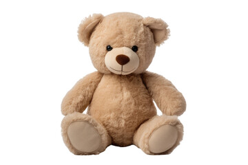 The Serene Teddy Bear on White or PNG Transparent Background.
