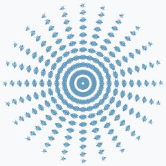 Pattern element on a white background. The vector image can be used as a decoration for fine art.