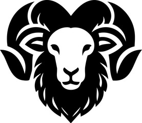 goat head vector illustration