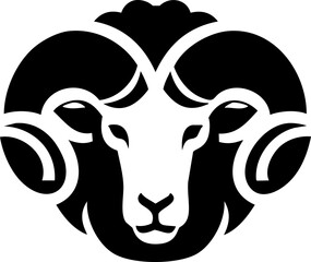 goat head vector illustration