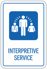 Interpretative service sign