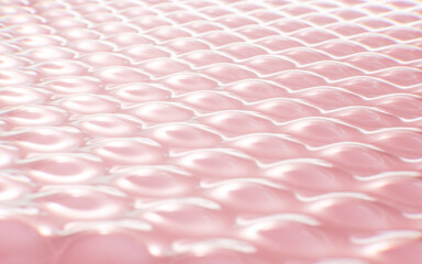 Cells and skin tissue, skincare and biomedical concept, 3d rendering.