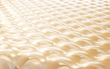 Cells and skin tissue, skincare and biomedical concept, 3d rendering.