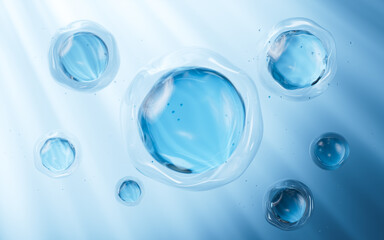 Biological cell background, skincare and biomedical concept, 3d rendering.