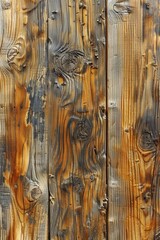 Detailed view of a weathered wooden fence with peeling paint, showing signs of age and wear