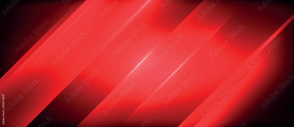 Poster A diagonal red glowing line on a black background, resembling a vibrant carmine shade. The pattern creates a striking contrast with hints of magenta and electric blue
