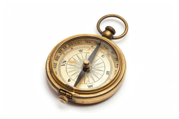 A classic pocket compass with a vintage brass casing