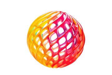 Rainbow Whirlwind on a Blank Canvas on White or PNG Transparent Background.