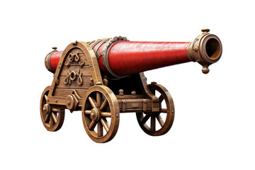 The Ancient Cannon: A Blast From the Past on White or PNG Transparent Background.
