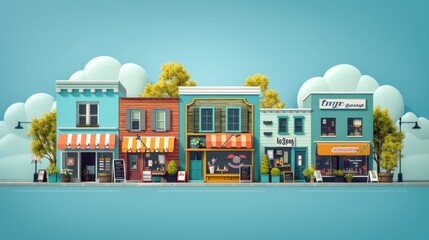 A captivating infographic showcasing the symbiotic relationship between small businesses and their local communities, emphasizing the reciprocal benefits of support and patronage.