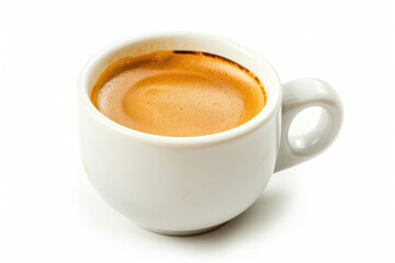 A freshly brewed shot of espresso with a rich crema on top