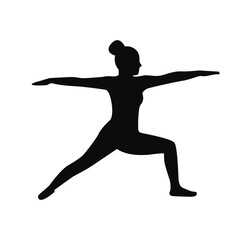 Woman Yoga Pose in Silhouette