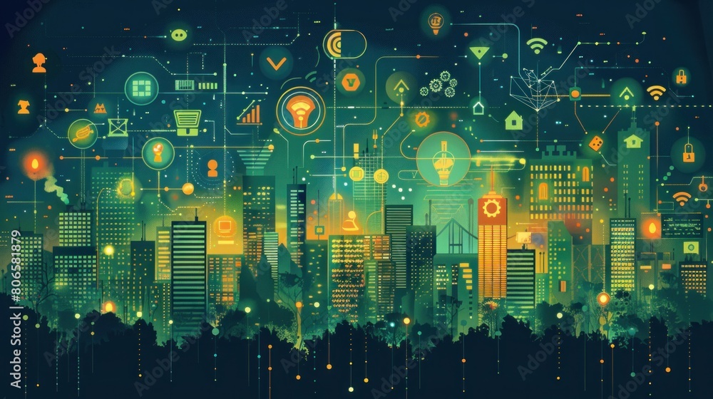 Poster a visually appealing infographic outlining the importance of embracing digital innovation for small 