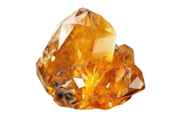 Gleaming Sunburst: The Yellow Diamond Sparkle on White or PNG Transparent Background.