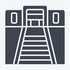 Icon Tunnel. related to Train Station symbol. glyph style. simple design illustration