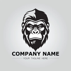 Gorilla symbol logo company vector image on the white background