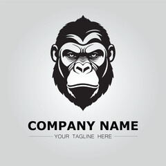Gorilla symbol logo company vector image on the white background