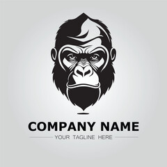 Gorilla symbol logo company vector image on the white background