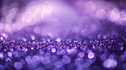 Light purple glitter defocused twinkly lights, resembling a lonely path.