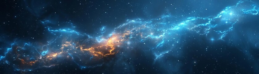 Dynamic blue background with a sparkling constellation map, ideal for astronomy enthusiasts and dreamy setups