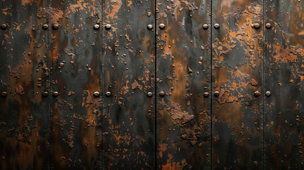 Naklejka premium Rusted metal surface background. Grunge style rusty pattern art.